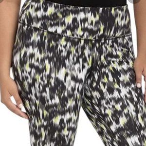 Torrid Active Cropped Leggings Black Yellow Gray